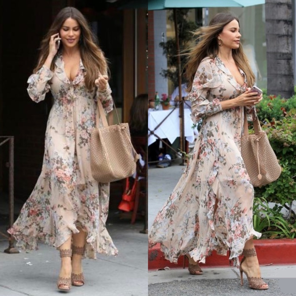 Zimmermann Aerial Ruffle Floral Silk Maxi Dress - Picture 3 of 16